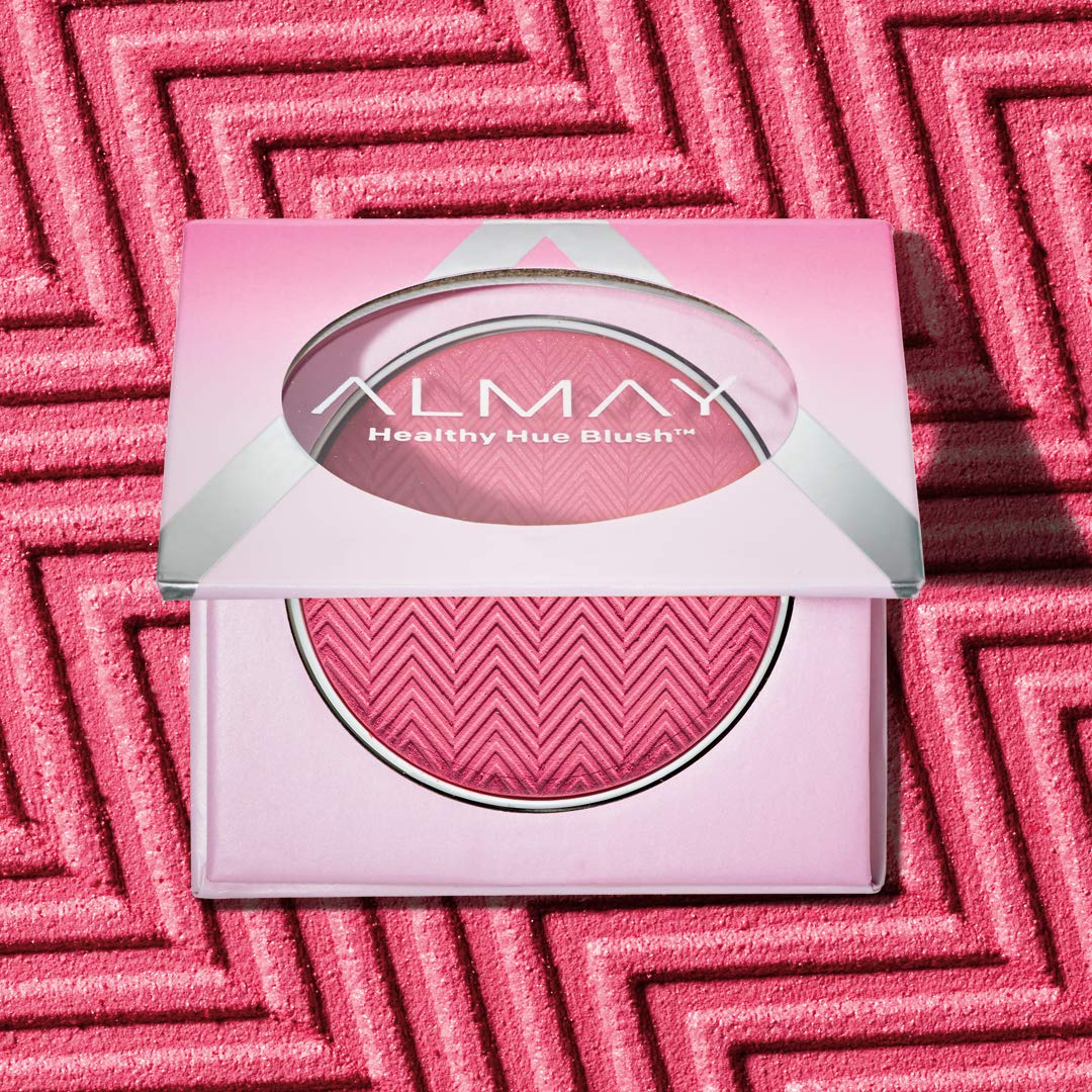 Almay blush pan close-up revealing high-pigment powder and smooth finish