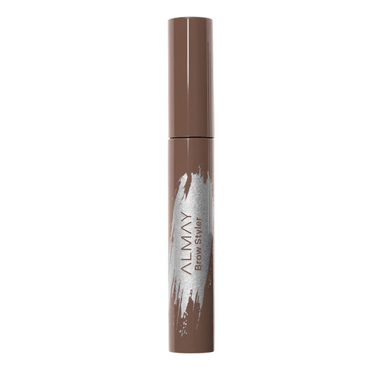Almay brow gel front packaging showing label and light brown shade benefit: clear product ID