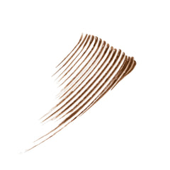 Almay brow gel texture swab on skin showing smooth finish benefit: non-flaking texture