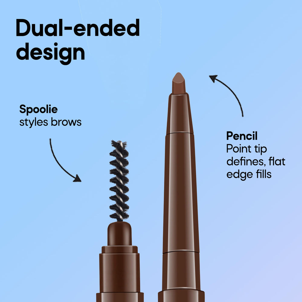 Almay pencil in hand showing size and travel-friendly convenience