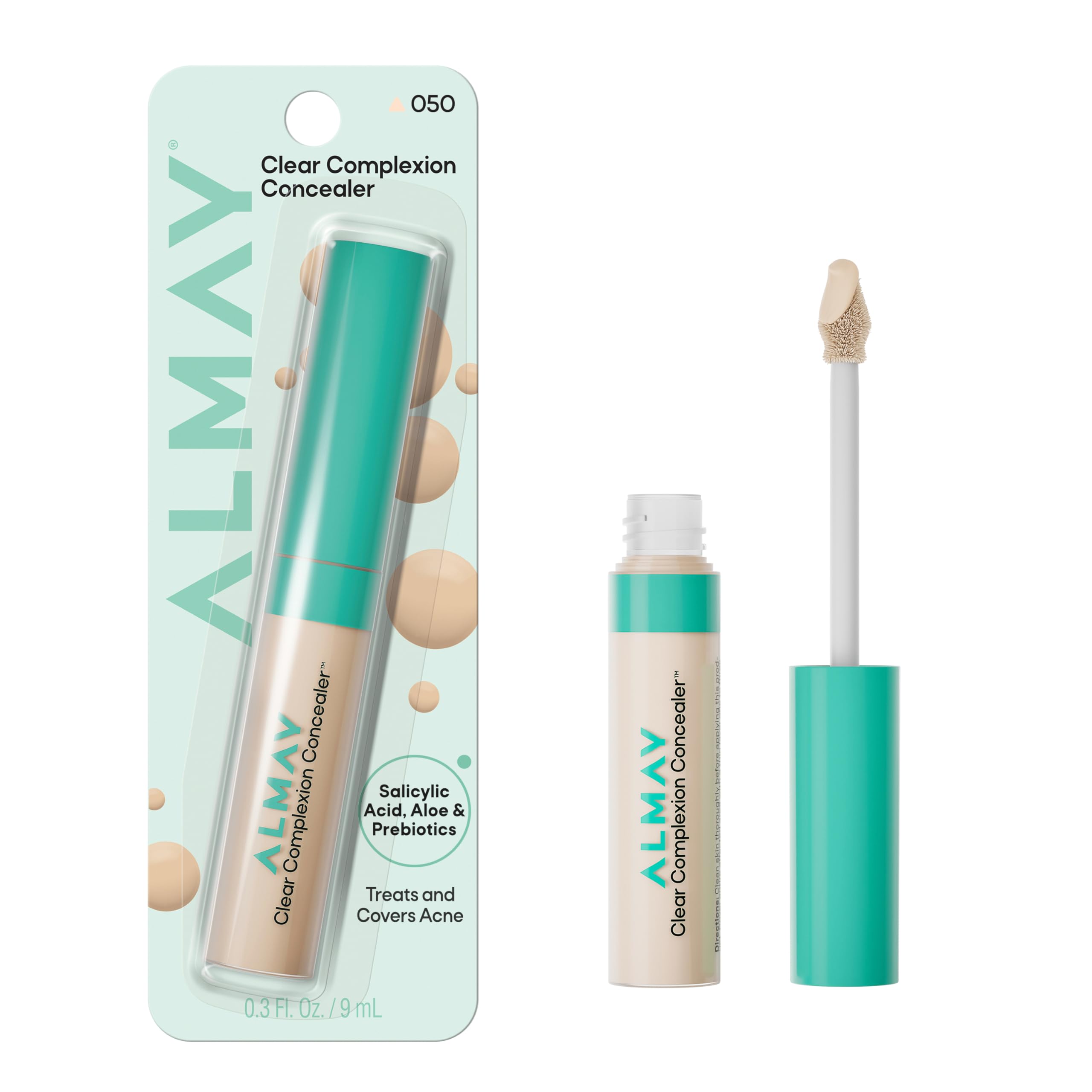 Almay clear complexion concealer front tube showing brand and shade for clean coverage