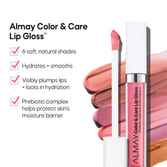 Almay texture swipe on fingers showing hydrating, cushiony finish