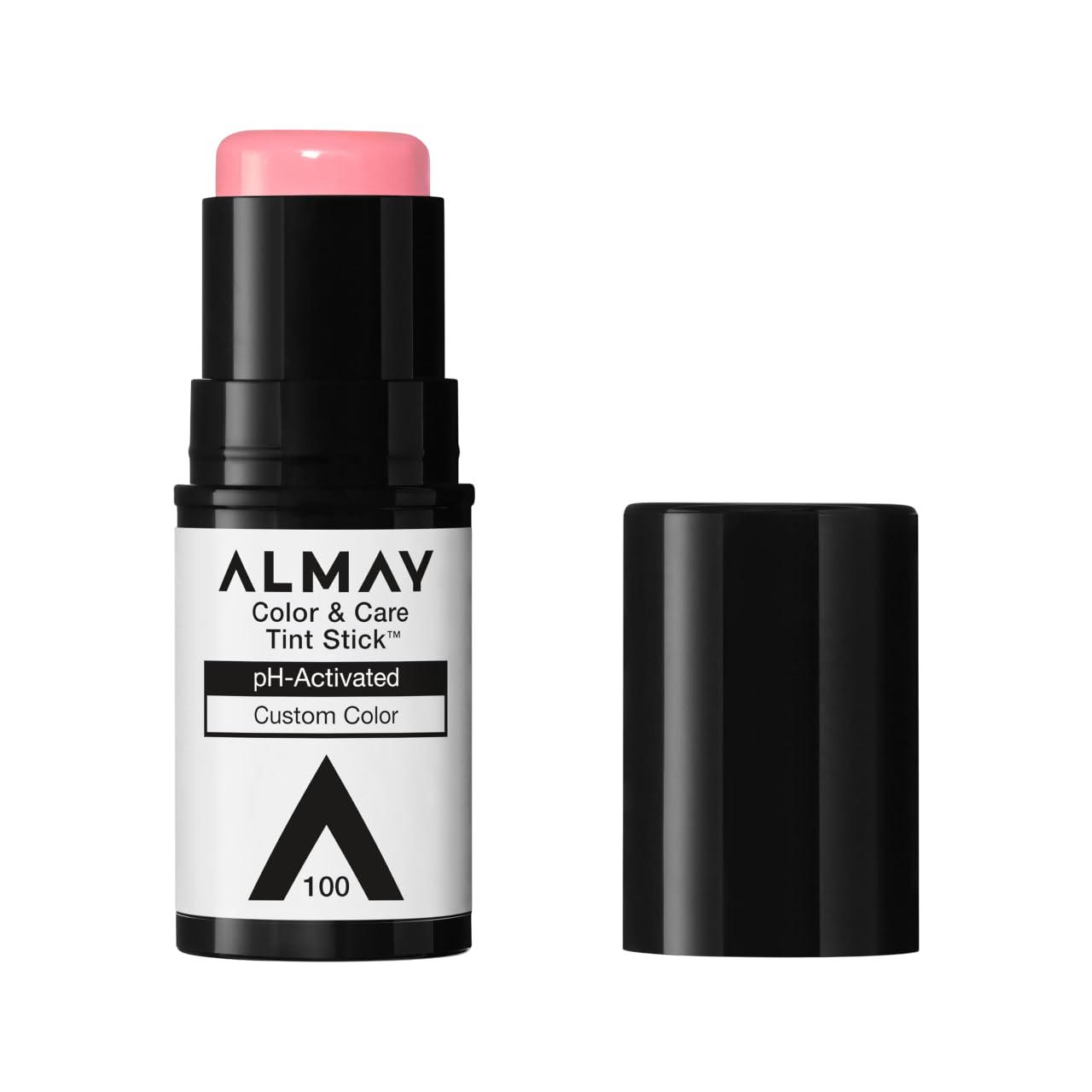 Almay color and care tint stick front packaging showing product and shade benefits