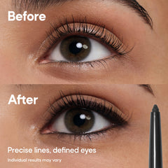 Almay eyeliner sharpener demo highlighting precision and convenience