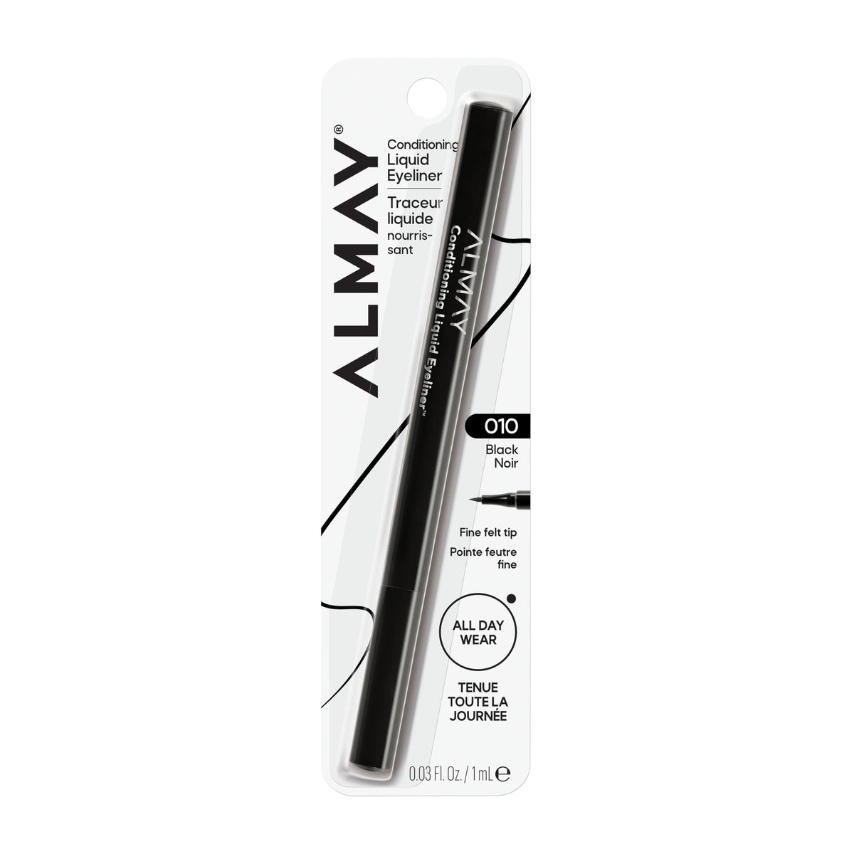Almay front packaging showing product and shade for easy identification and purchase