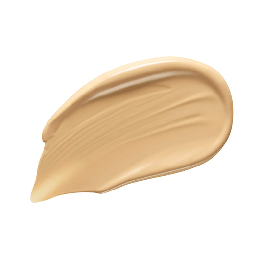 Almay foundation swatch showing creamy texture and blendability benefit