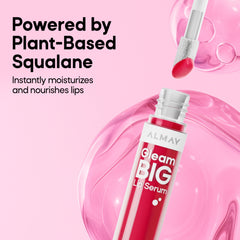 Almay Gleam Big label and ingredients list showing plant-based squalane