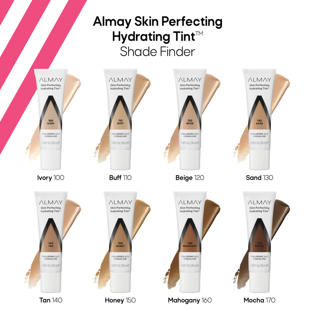 Almay on vanity in lifestyle setting conveying everyday use and fresh, hydrated look