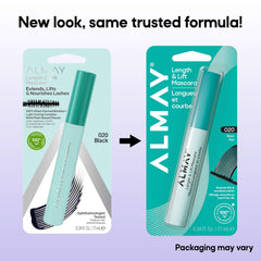 Almay label close-up displaying clean ingredients and benefits