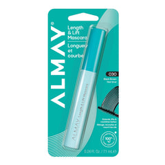 Almay mascara front packaging showing product shade and clean formulation benefit