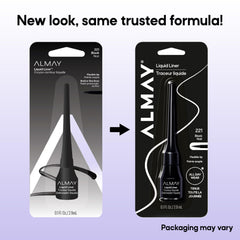 Almay eyeliner in a makeup bag lifestyle shot showing portability and everyday readiness