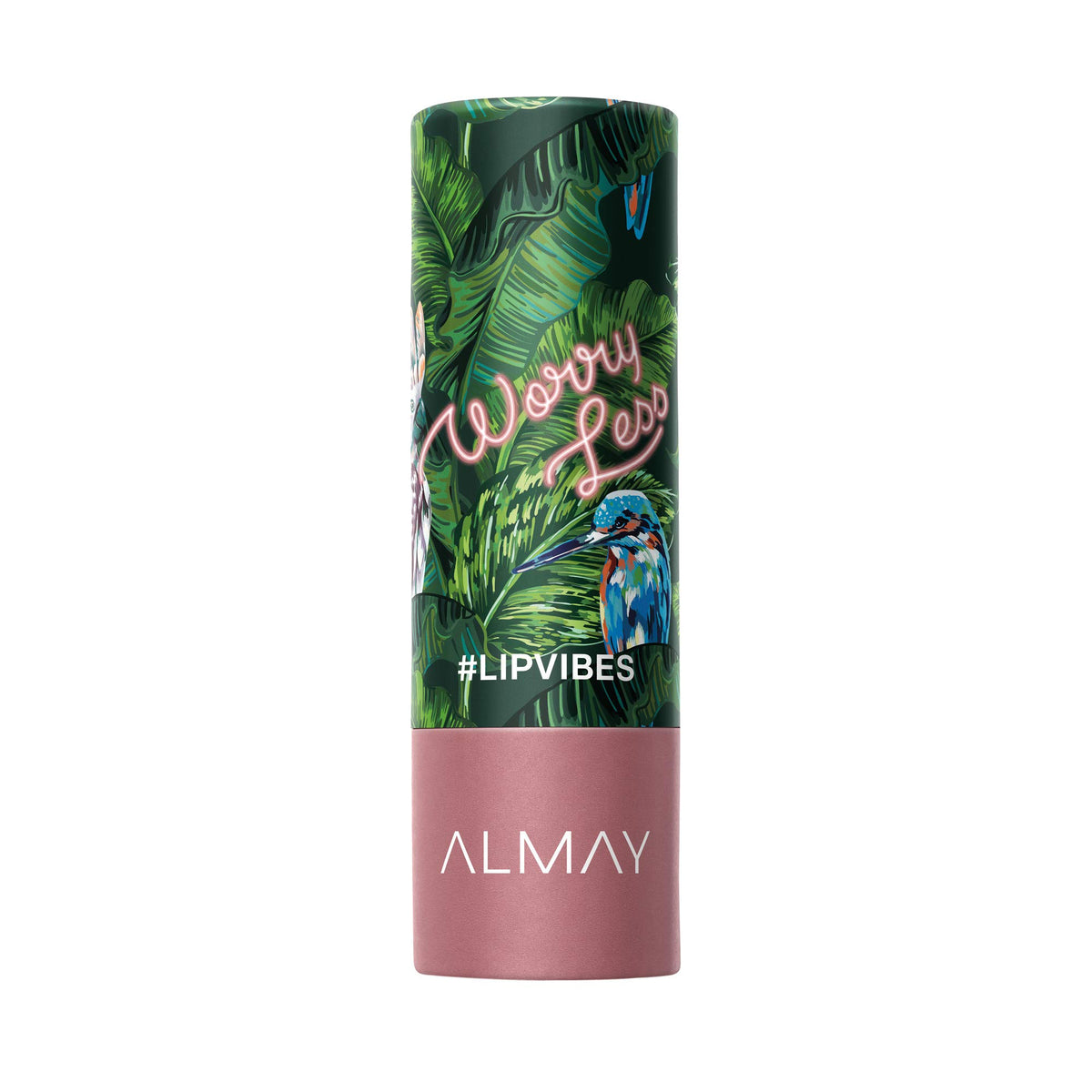 Almay Lip Vibes front packaging showing shade variety and brand benefits