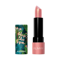 Almay Lip Vibes lipstick texture close-up highlighting creamy finish and nourishment