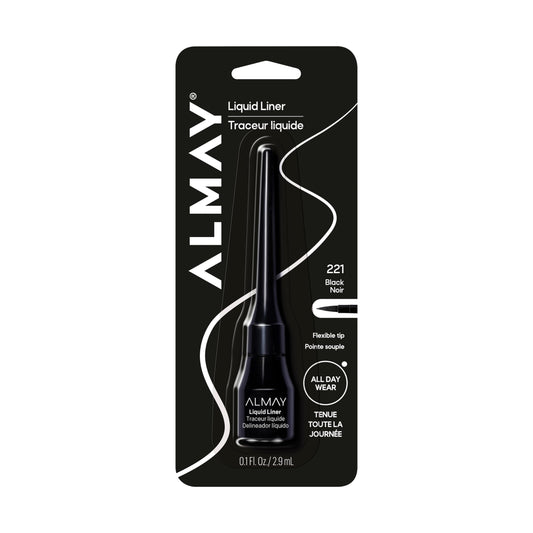 Almay liquid eyeliner 221 Black front view showing sleek bottle and label for easy identification