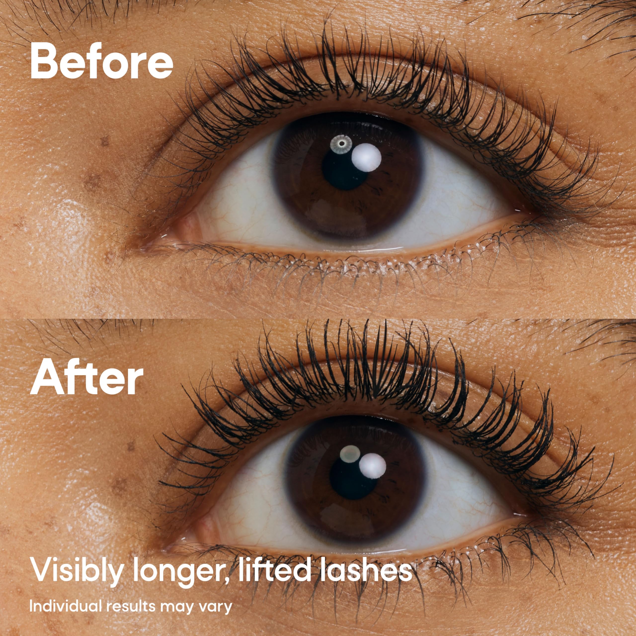 Almay mascara open tube and brush showing easy application and lift