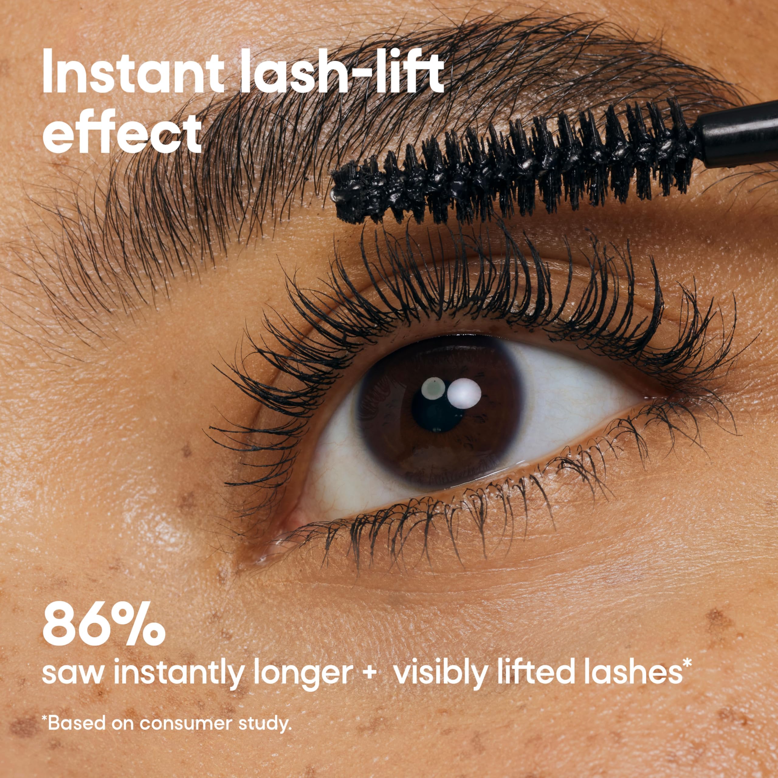 Almay open mascara tube showing wand and easy-to-use applicator