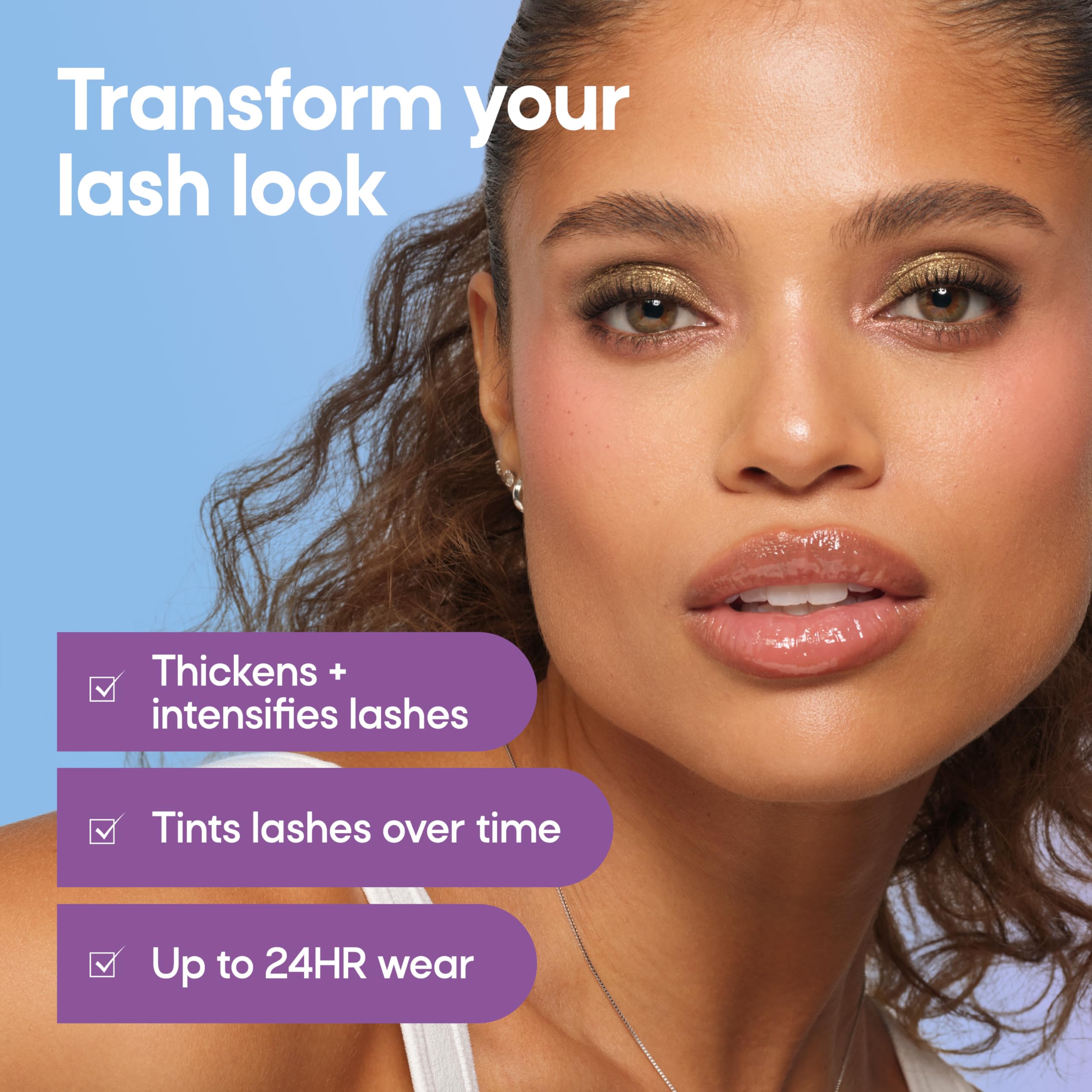 Almay wand open with brush detail for smooth, clump-free application
