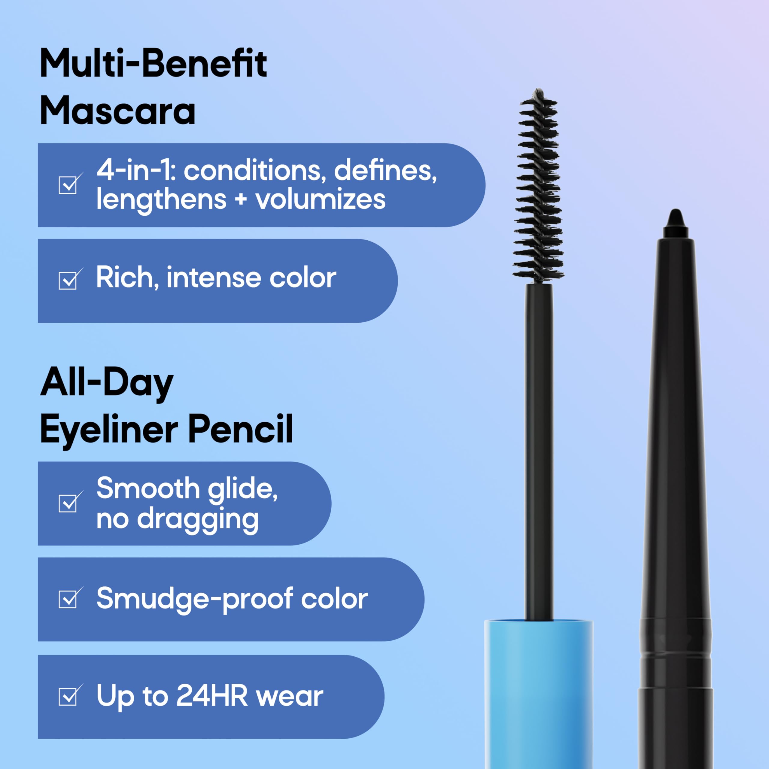 Almay mascara wand close-up showing bristles for volumizing effect