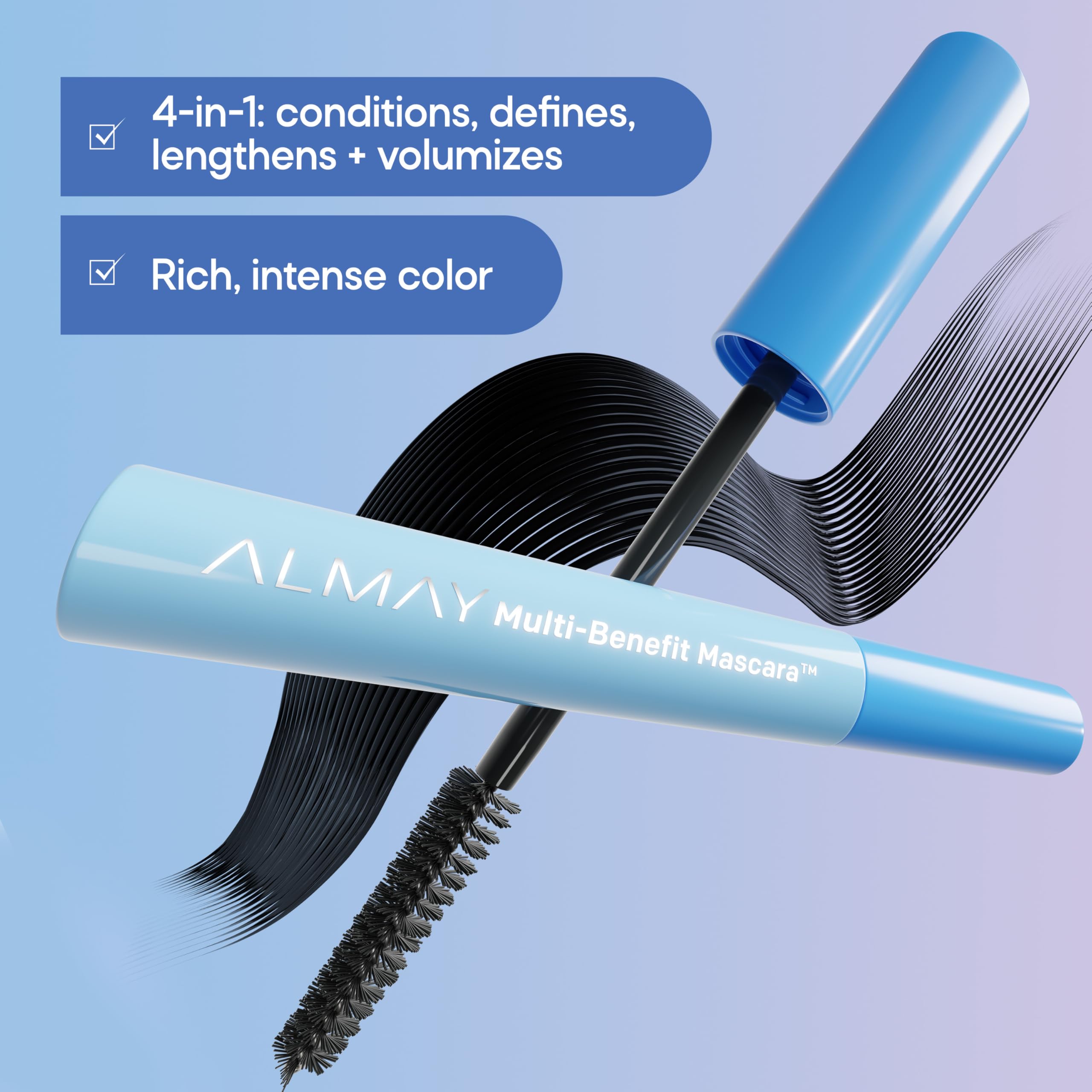 Almay wand full length with plant-derived bristles for even application