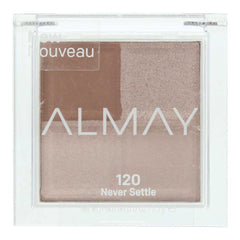 Almay Never Settle front compact showing sleek packaging and easy portability