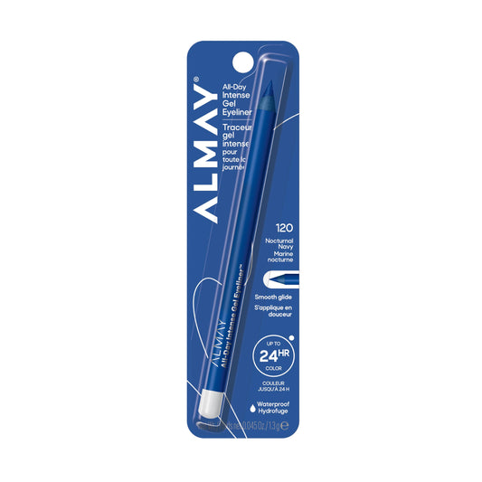 Almay Nocturnal Navy front packaging shows deep navy liner and brand clarity