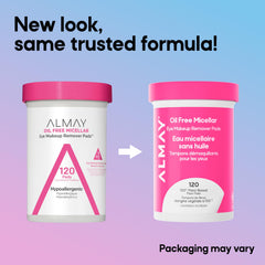 Almay pad pictured with contact lenses indicating suitability for wearers