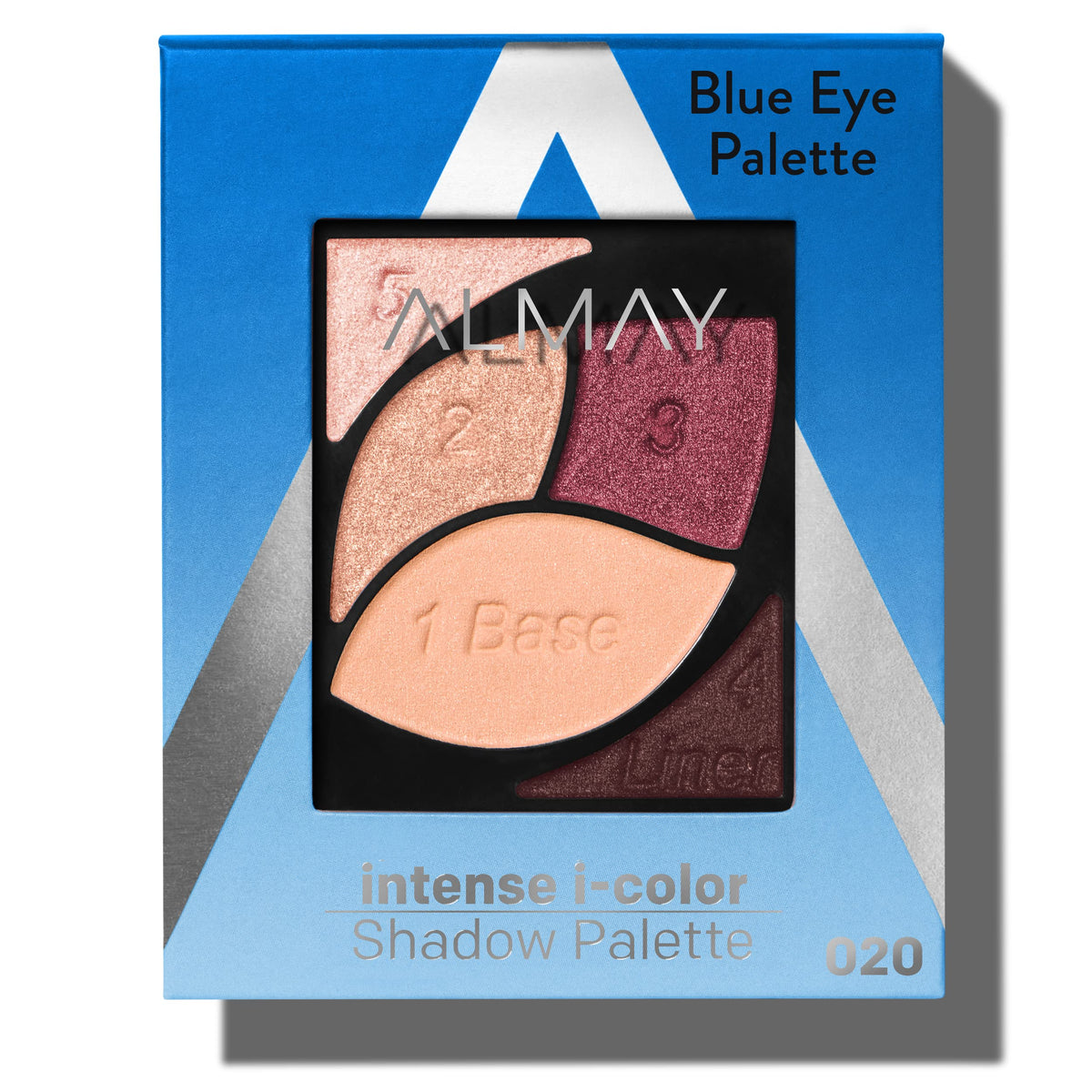 Almay palette front packaging showing colors and compact — clear shade preview benefit