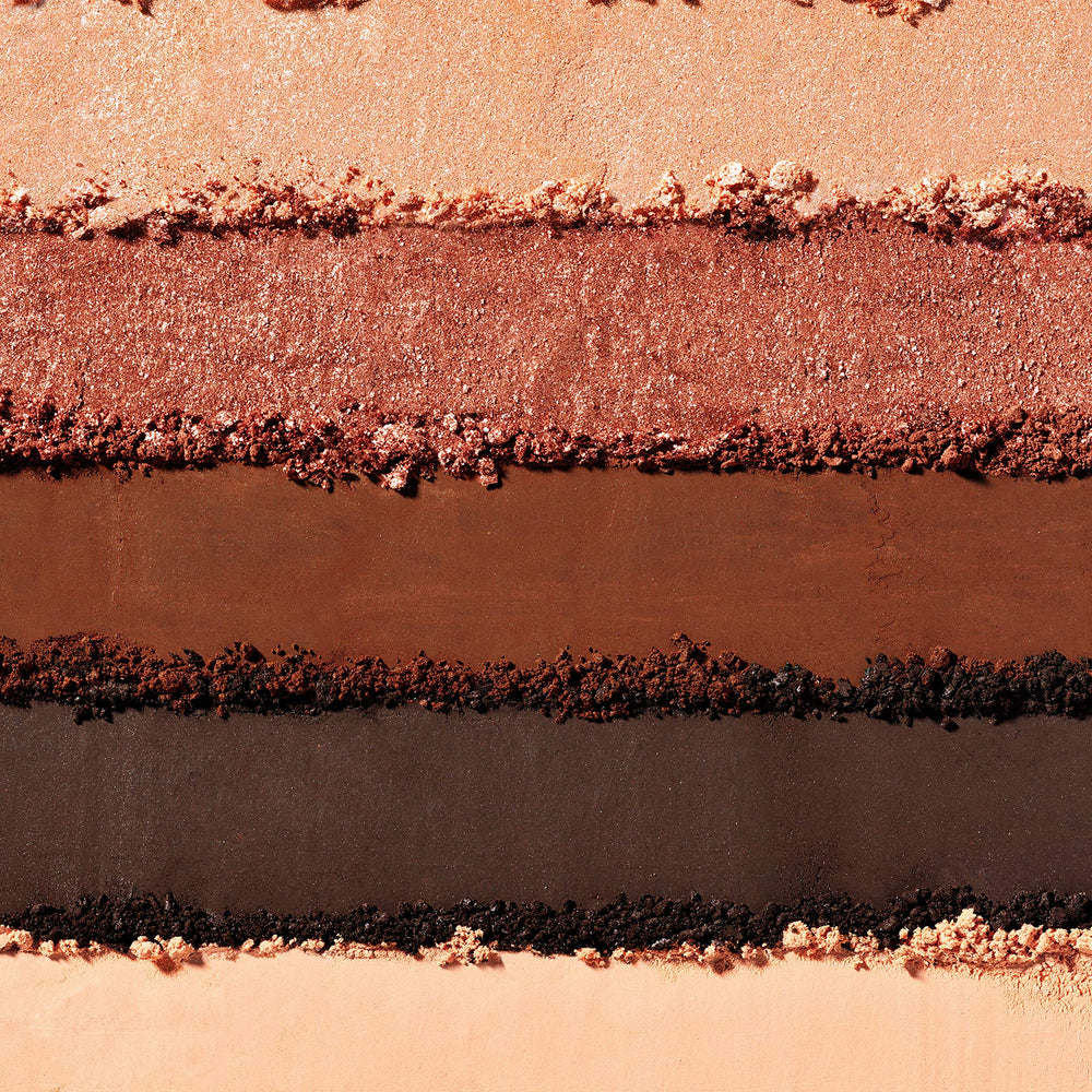 Almay open palette top view showing four shades and primer for easy application