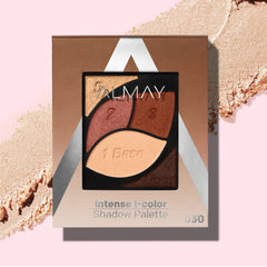 Almay palette in hand showing compact size and travel-friendly benefit