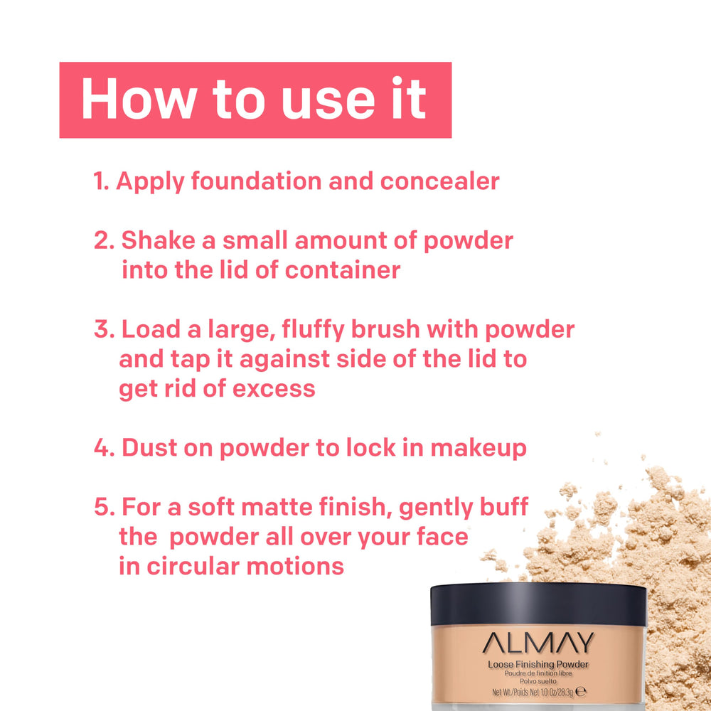 Almay size comparison next to a coin showing compact 1 oz size, travel-friendly benefit