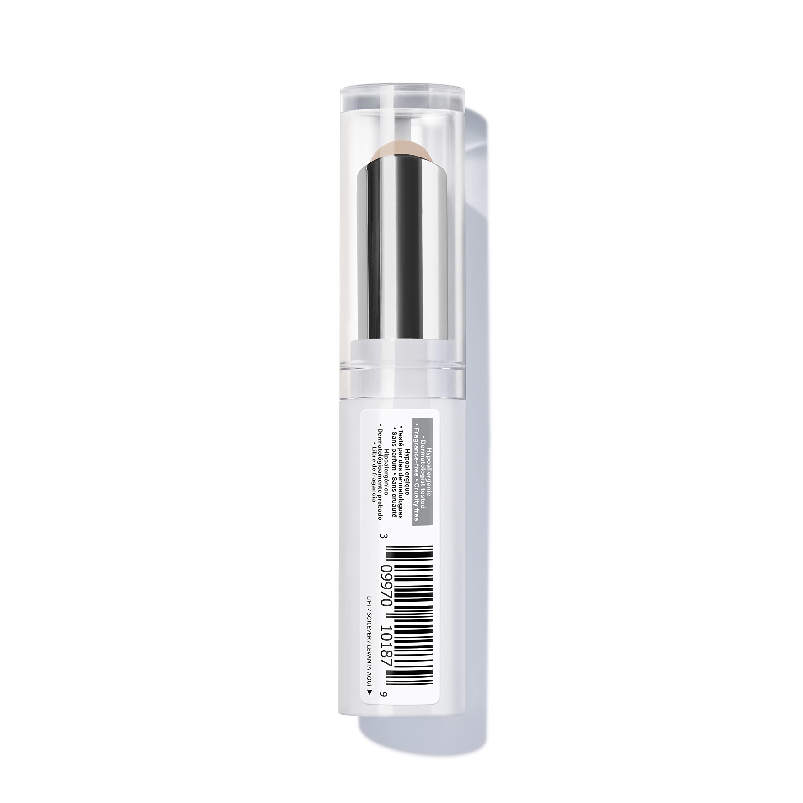 Almay concealer on bathroom counter indicating everyday beauty routine convenience
