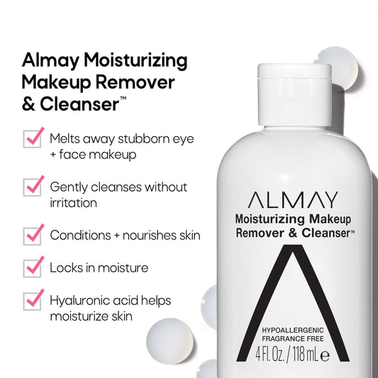Almay texture close-up of oil-to-milk emulsion showing smooth hydration effect