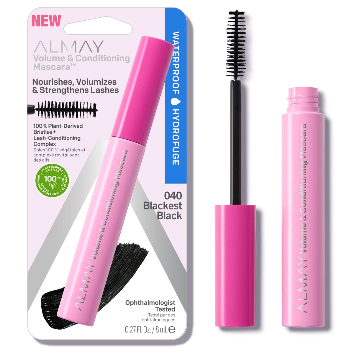 Almay front packaging showing product name and shade, clear brand benefit