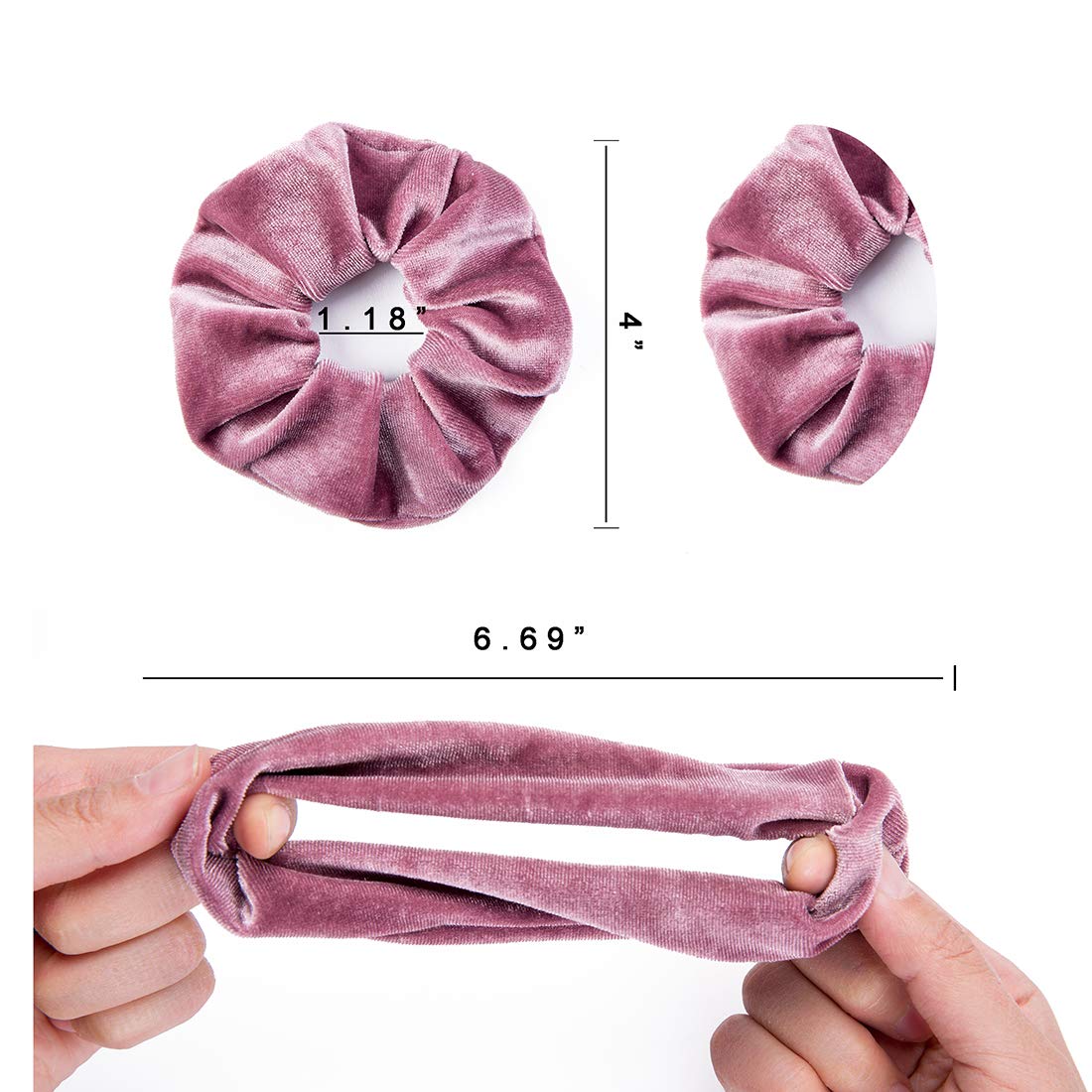 ALMHH scrunchie used in ponytail demonstrating secure, gentle hold