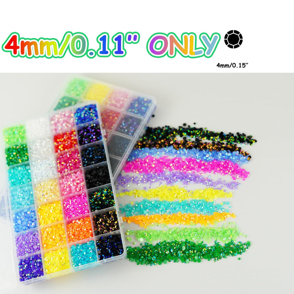 ALOCIAM close-up of jelly AB resin rhinestone facets highlighting bright sparkles