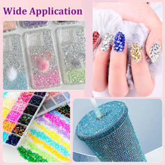 ALOCIAM 3mm rhinestones beside ruler illustrating scale and sizing benefit