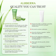 Aloderma gel on skin after sun showing cooling comfort
