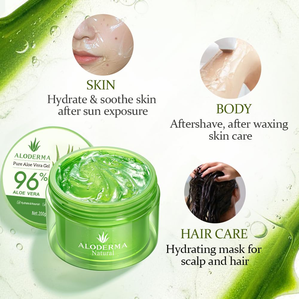 Aloderma applied to hand demonstrating instant cooling and moisture