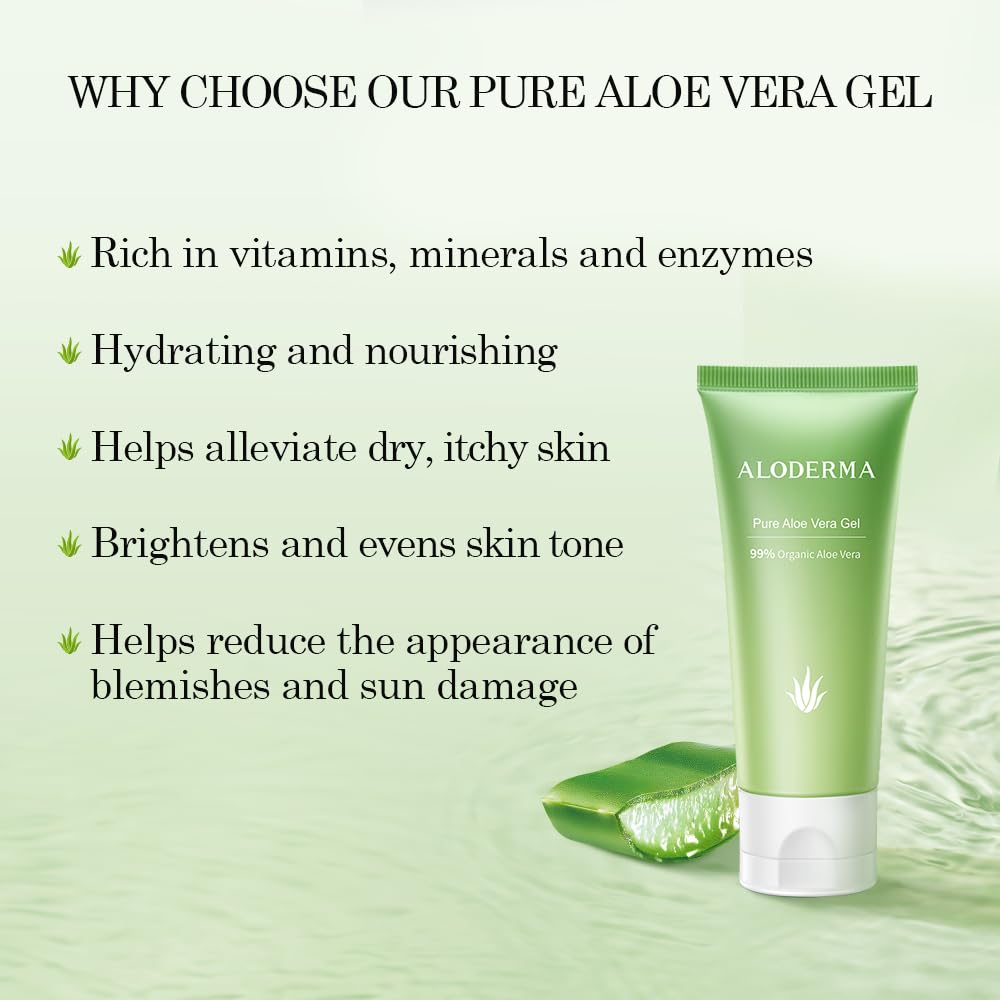 Aloderma tube in hand demonstrates 1.5oz travel convenience and portability