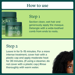 ALODIA open jar with scoop illustrating easy application