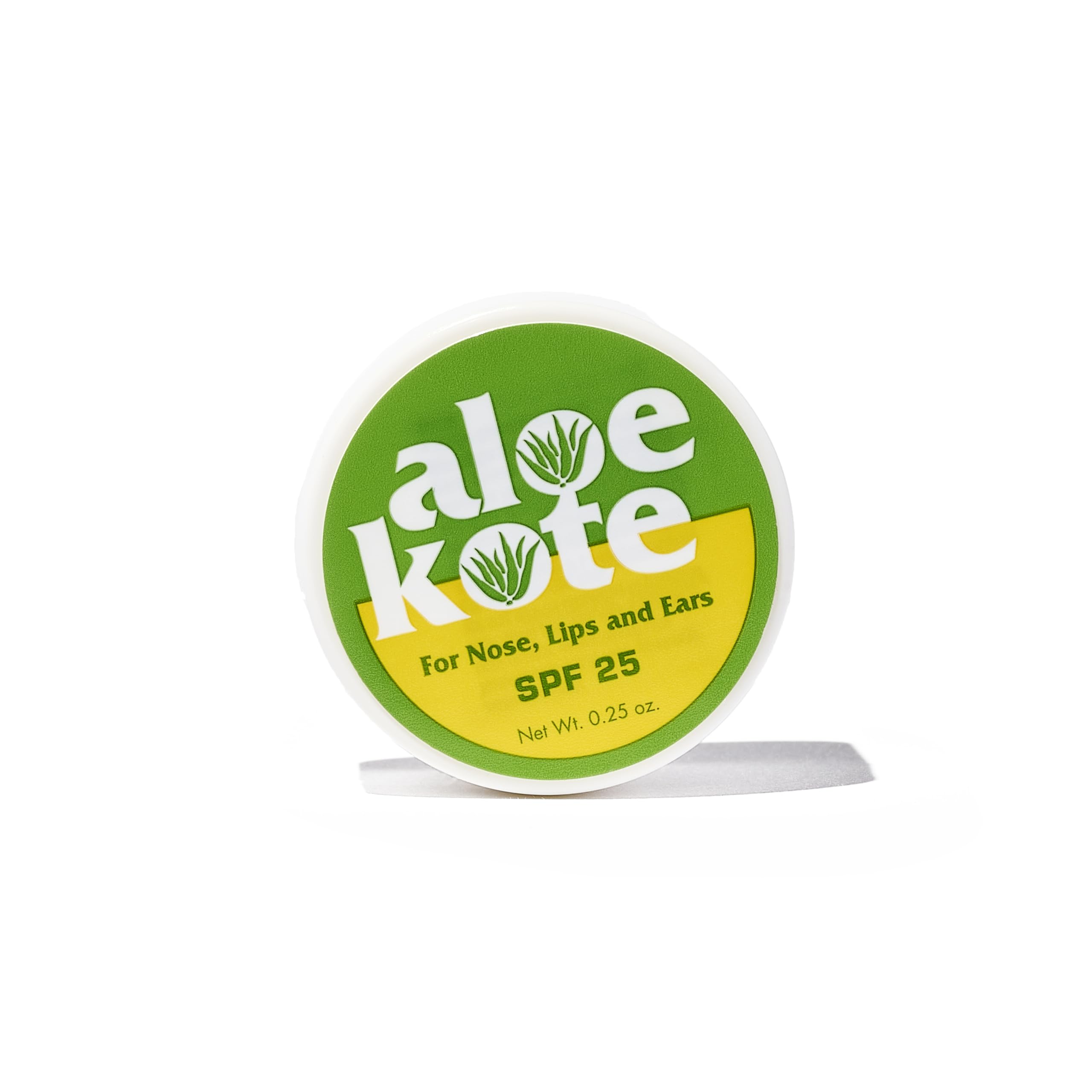 ALOE UP used on nose and ear showing targeted sun protection and relief
