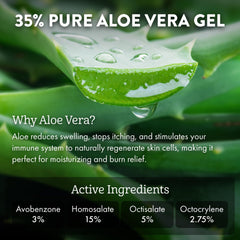 ALOE UP bottle held in hand to show true size and portability