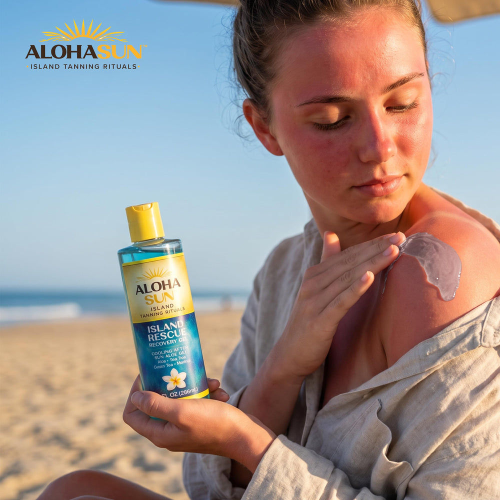 Aloha Sun used on the beach demonstrating fast relief and comfort