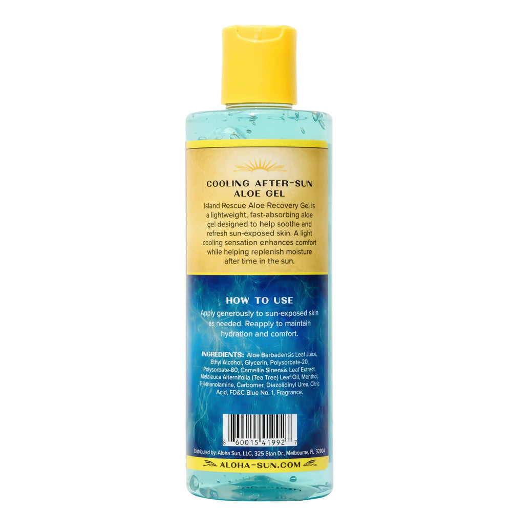 Aloha Sun gel absorbing into skin showing quick nonsticky finish