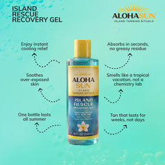 Aloha Sun gel texture closeup showing lightweight absorbent gel benefit