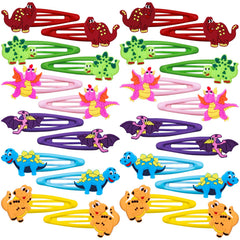 Alomois dinosaur hair clips pack showing variety and party-ready convenience