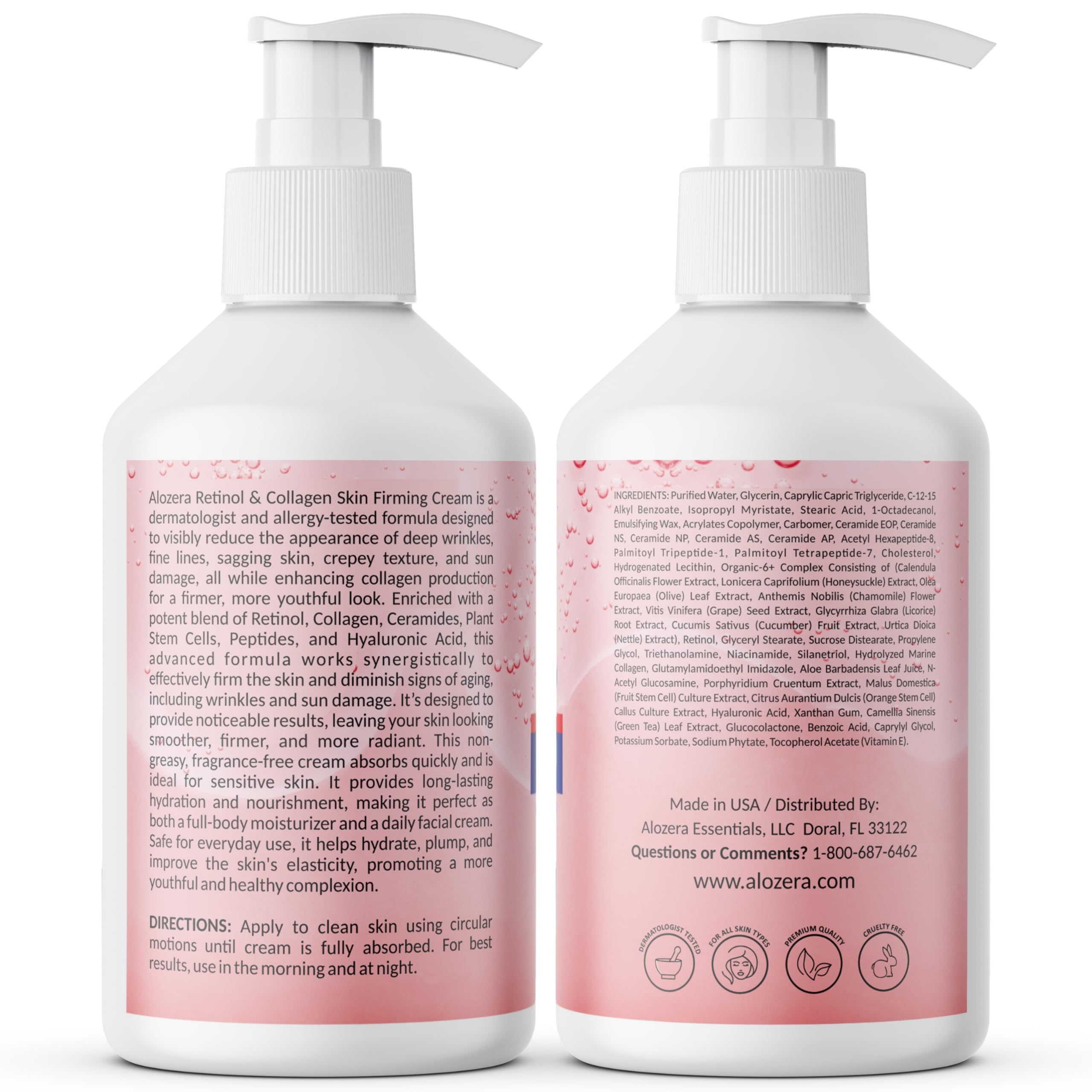 Alozera lotion being absorbed into skin showing non-greasy finish benefit
