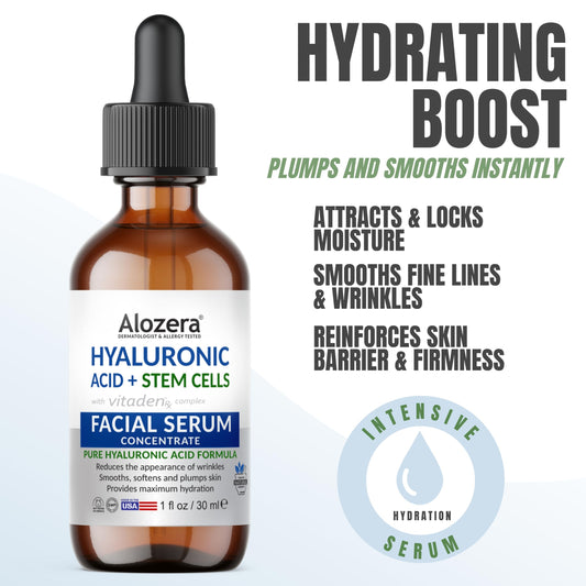 Alozera dropper dispensing serum showing precise application and control