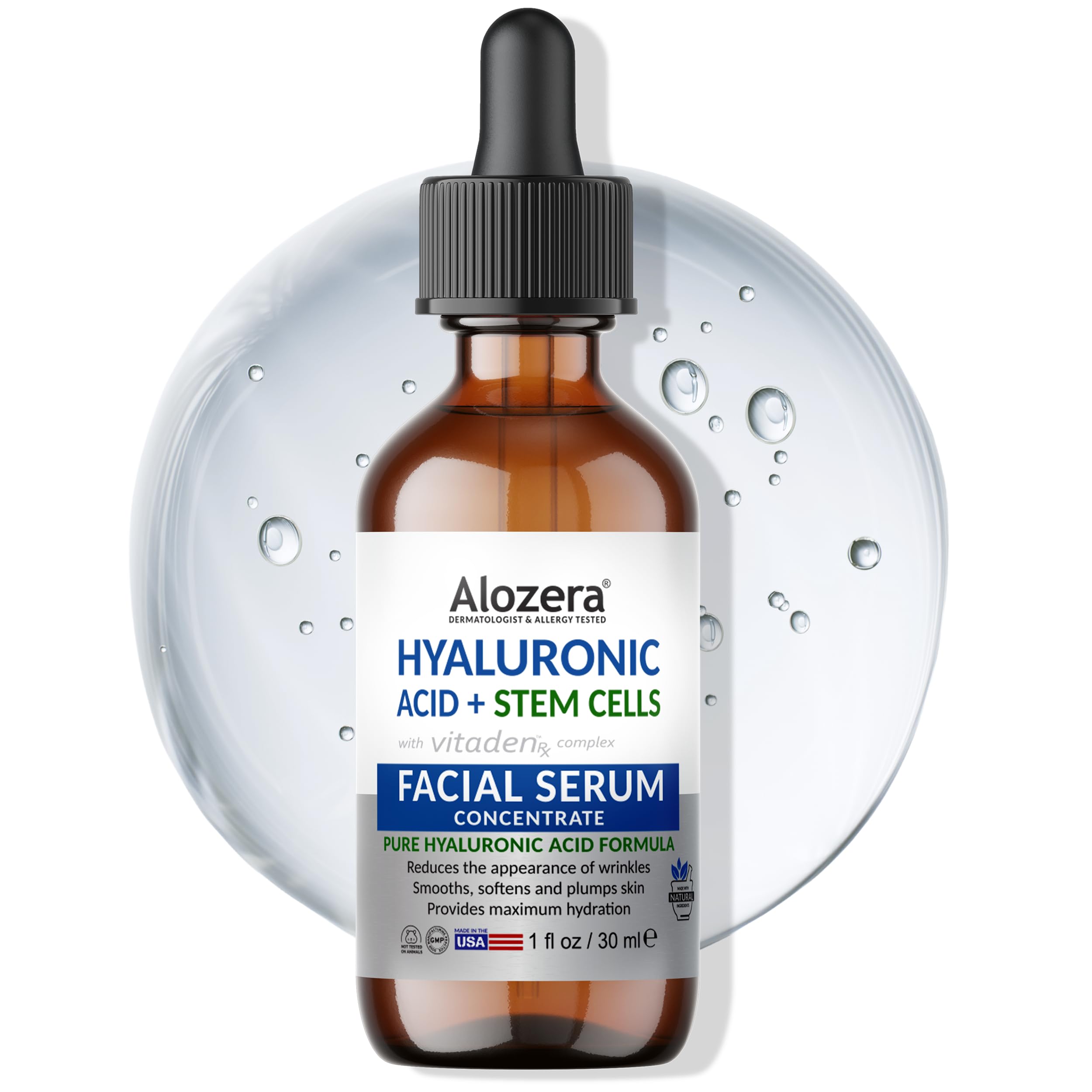 Alozera front packaging showing bottle and label for clear product ID and trust