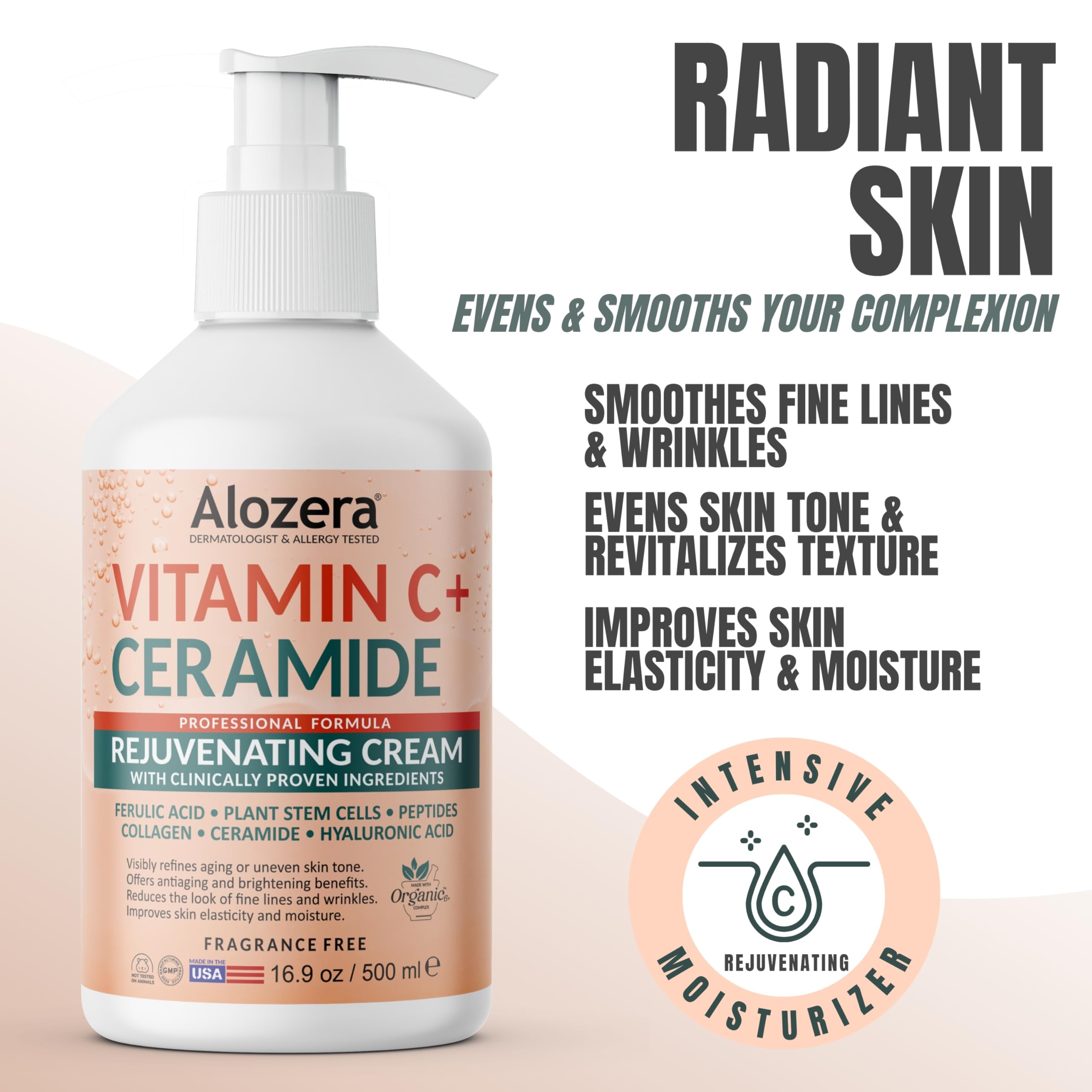Alozera cream texture close-up highlighting lightweight absorption